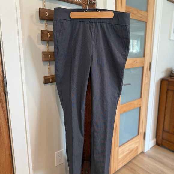 Jones New York Gray Micro Plaid Pull on Stretch Career Trousers Women’s 8 EUC - Picture 3 of 10